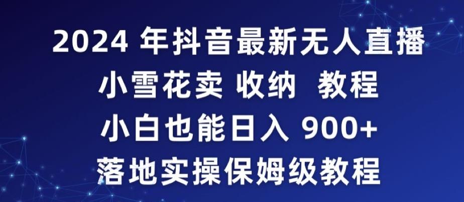 2024年抖音最新无人直播小雪花卖收纳教程，小白也能日入900+落地实操保姆级教程【揭秘】-千创分享