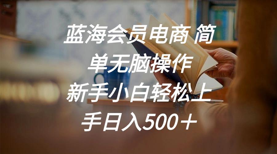 蓝海会员电商 简单无脑操作 新手小白轻松上手日入500＋-千创分享