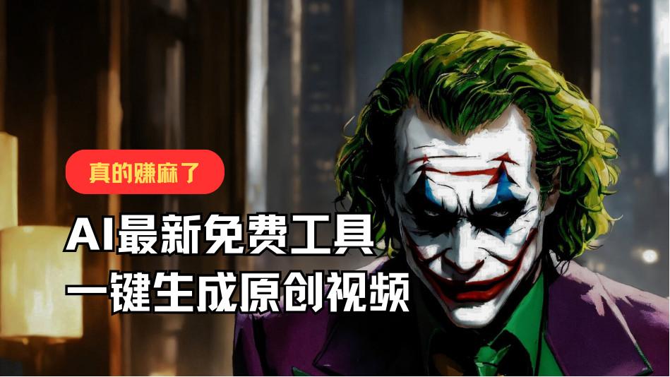 最新免费AI工具，一键生成原创视频，佛系搬运，轻松月入10000+！-千创分享