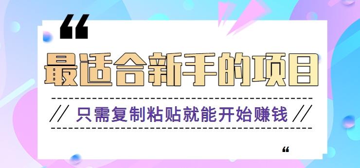 2024最适合新手操作的项目，新手小白只需复制粘贴就能开始赚钱【视频教程+软件】-千创分享