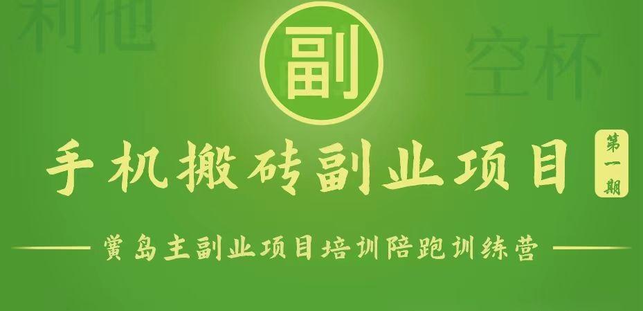 手机搬砖小副业项目训练营1.0，能用手机做的简单小副业-千创分享
