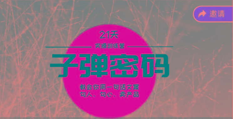 《子弹密码训练营》-用一句话文案勾人勾心卖产品，21天学到顶尖文案大师策略和技巧-千创分享