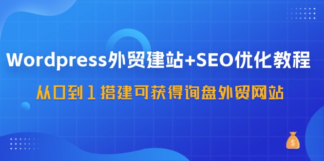 WordPress外贸建站+SEO优化教程，从0到1搭建可获得询盘外贸网站(57节课)-千创分享