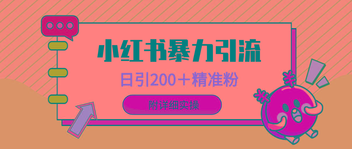 (9582期)小红书暴力引流大法，日引200＋精准粉，一键触达上万人，附详细实操-千创分享