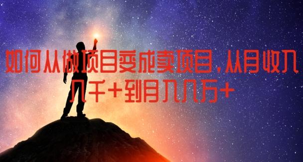 如何从做项目变成卖项目，从月收入几千到月入几万【揭秘】-千创分享