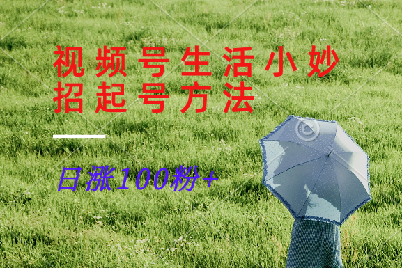 视频号生活小妙招分享赛道， 起号涨粉新方法，日涨100粉-千创分享